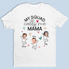 Photo personnalisée « Mon équipe m'appelle maman » - T-shirt, sweat à capuche et sweat-shirt unisexe personnalisé pour la famille - Cadeau d'anniversaire pour maman