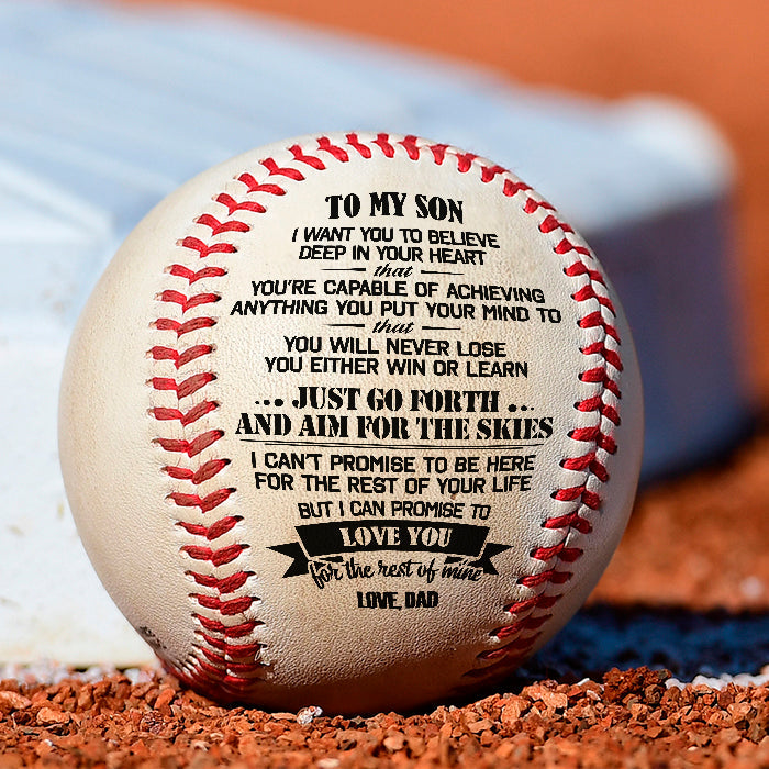 Just Go Forth And Aim For The Skies - Family Baseball - Gift For Son From Dad