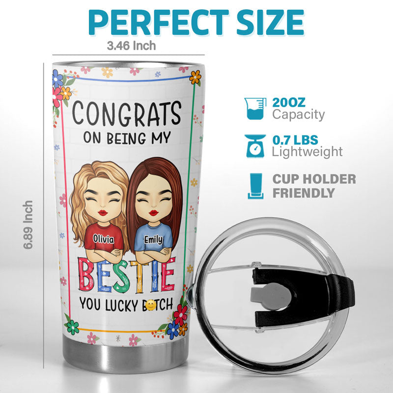 Our Laughs Are Limitless & Our Friendship Is Endless - Bestie Personalized Custom Tumbler - Christmas Gift For Best Friends, BFF, Sisters