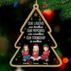 Not Sisters By Blood But Sisters By Heart - Bestie Personalized Custom Ornament - Acrylic Tree Shaped - Christmas Gift For Best Friends, BFF, Sisters