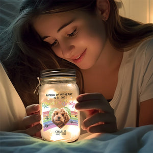 Custom Photo Always Shine In My Heart - Memorial Personalized Custom Mason Jar Light - Sympathy Gift For Pet Owners, Pet Lovers
