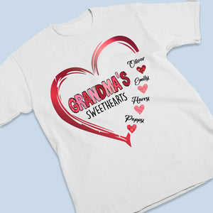Grandma's Sweethearts - Family Personalized Custom Unisex T-shirt, Hoodie, Sweatshirt - Gift For Grandma