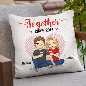 Tomber amoureux à nouveau - Coussin personnalisé pour couple - Cadeau pour mari et femme, anniversaire