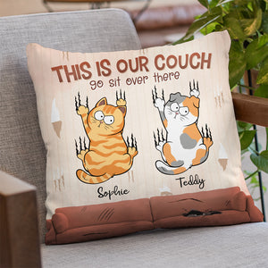 La vie est meilleure sur le canapé - Coussin personnalisé pour chat - Cadeau de Noël pour les propriétaires et les amoureux des animaux