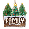 This Is Our Happy Place - Family Personalized Custom Ornament - Wood Custom Shaped - Christmas Gift For Family Members