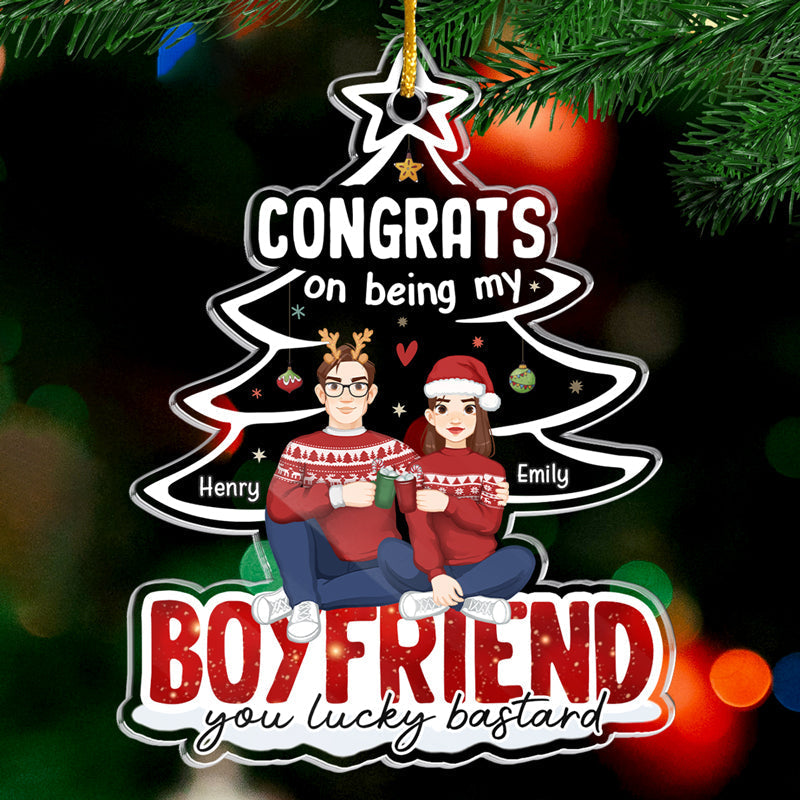 You're My Best Christmas Gift - Couple Personalized Custom Ornament - Acrylic Custom Shaped - Christmas Gift For Husband Wife, Anniversary