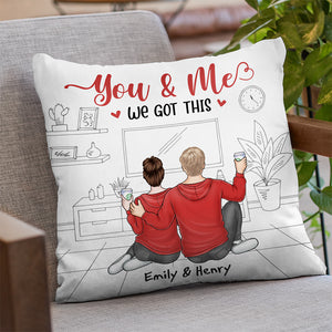 Ensemble pour toujours - Coussin personnalisé pour couple - Cadeau pour mari et femme, anniversaire
