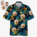 Custom Photo Tropical Vibes Only - Family Personalized Face Custom Unisex Hawaiian Shirt - Gift For Family, Dog Lovers, Pet Lovers