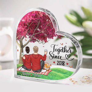 Vieillissons ensemble - Plaque acrylique personnalisée en forme de cœur pour couple - Cadeau pour mari et femme, anniversaire