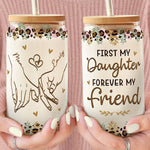 Thank You For Being My Unpaid Therapist - Family Personalized Custom Glass Cup, Iced Coffee Cup - Gift For Mom, Daughter