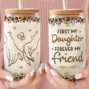 Thank You For Being My Unpaid Therapist - Family Personalized Custom Glass Cup, Iced Coffee Cup - Gift For Mom, Daughter