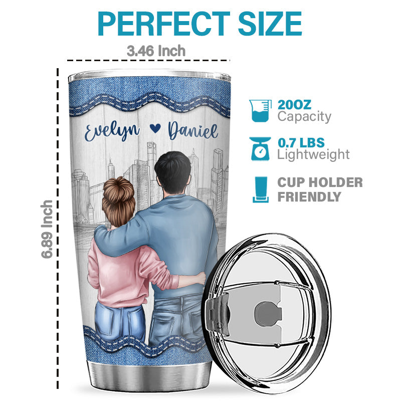 The Queen Of My Heart - Couple Personalized Custom Tumbler - Gift For Husband Wife, Anniversary