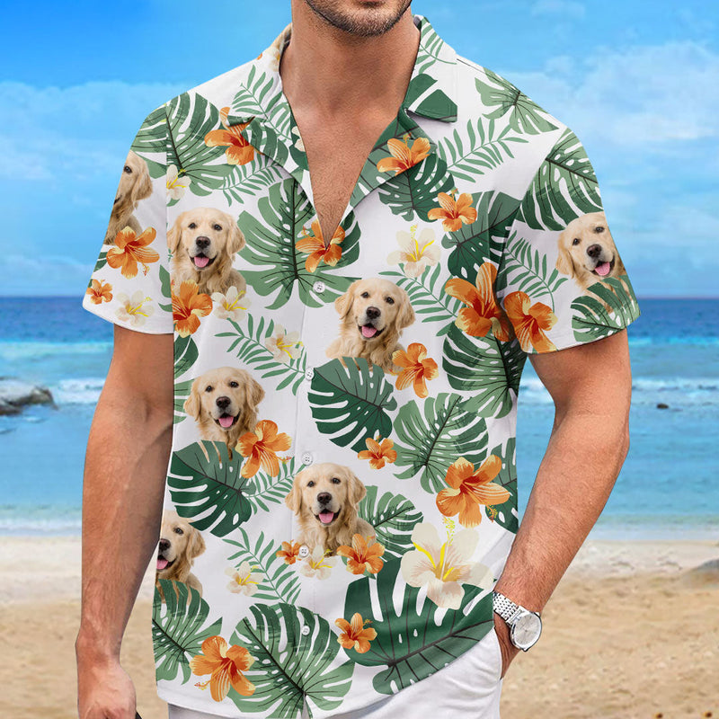 Custom Photo Keep Calm Summer Is Coming - Dog & Cat Personalized Custom Unisex Tropical Hawaiian Aloha Shirt - Summer Vacation Gift, Gift For Pet Owners, Pet Lovers