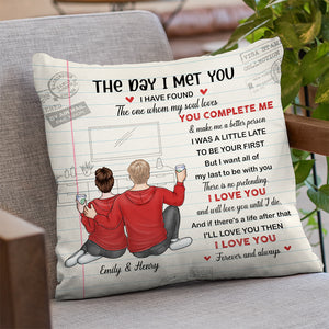 Je t'aime sans prétention - Oreiller personnalisé pour couple - Cadeau pour mari et femme, anniversaire