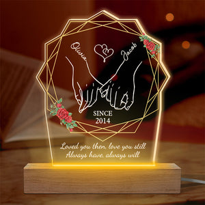 De notre premier baiser jusqu'à notre dernier souffle - Lampe LED 3D personnalisée pour couple - Cadeau pour mari et femme, anniversaire