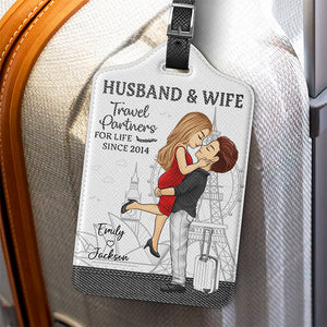 Our Love Story Is A Journey - Travel Personalized Custom Luggage Tag - Holiday Vacation Gift, Gift For Adventure Travel Lovers, Husband Wife, Anniversary