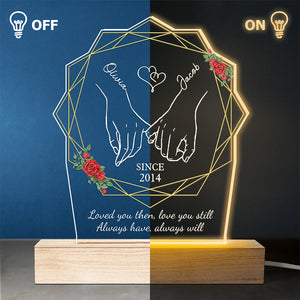 De notre premier baiser jusqu'à notre dernier souffle - Lampe LED 3D personnalisée pour couple - Cadeau pour mari et femme, anniversaire