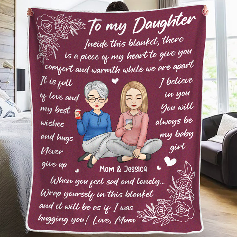 Daughters Are Like Flowers - Family Personalized Custom Blanket - Birthday Gift From Mom