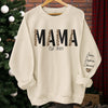 The Happiest Mama - Family Personalized Custom Unisex Sweatshirt With Design On Sleeve - Birthday Gift For Mom, Grandma