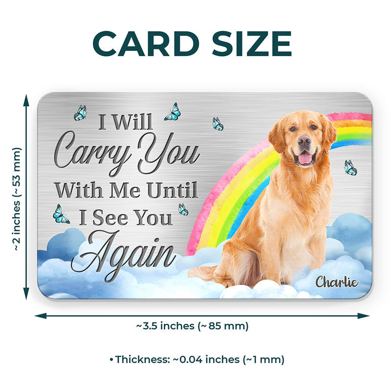Custom Photo My Best Friend Has Four Paws - Memorial Personalized Custom Aluminum Wallet Card - Sympathy Gift For Pet Owners, Pet Lovers