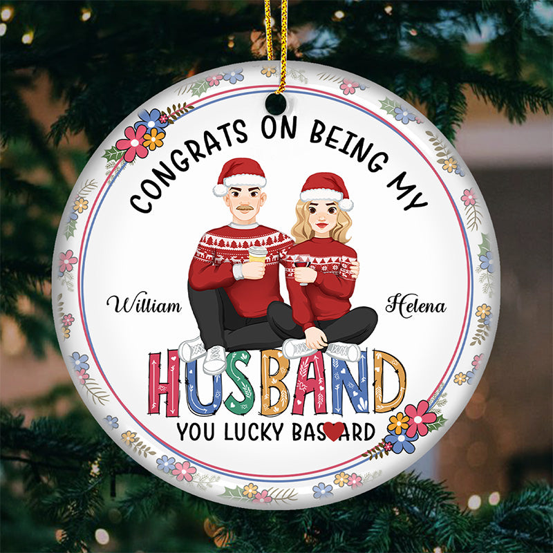 You Are My Christmas Wish - Couple Personalized Custom Ornament - Ceramic Round Shaped - Christmas Gift For Husband Wife, Anniversary