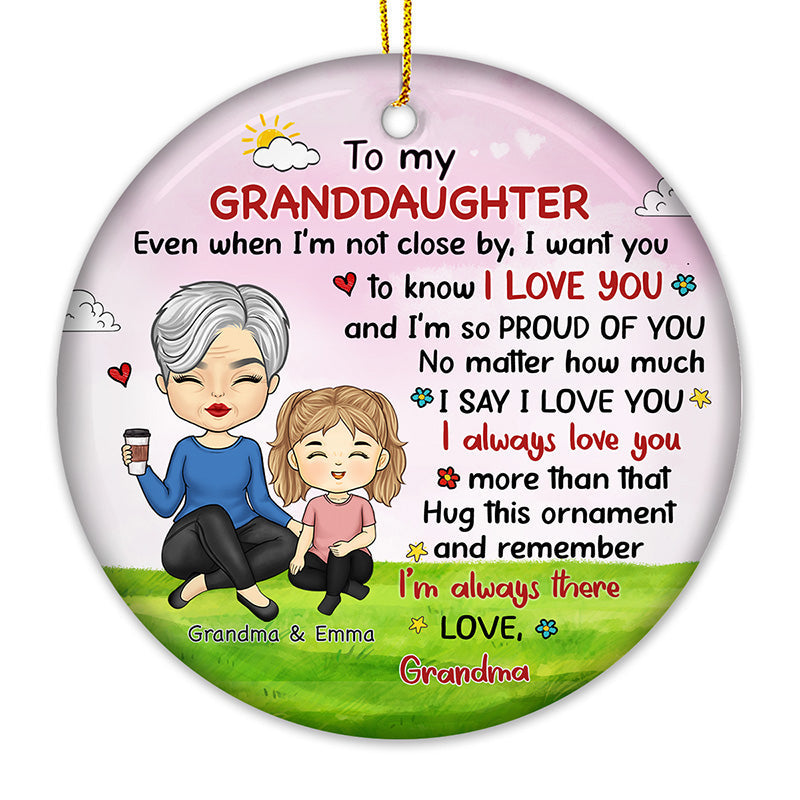 I'm So Proud Of You - Family Personalized Custom Ornament - Ceramic Round Shaped - Christmas Gift For Grandma