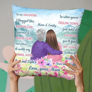 Ma douce fille - Coussin personnalisé pour la famille - Cadeau d'anniversaire de maman