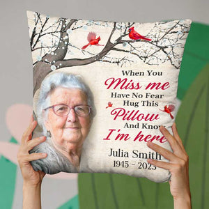 Photo personnalisée « Dans mes rêves, je te vois » - Coussin personnalisé commémoratif - Cadeau de condoléances pour les membres de la famille