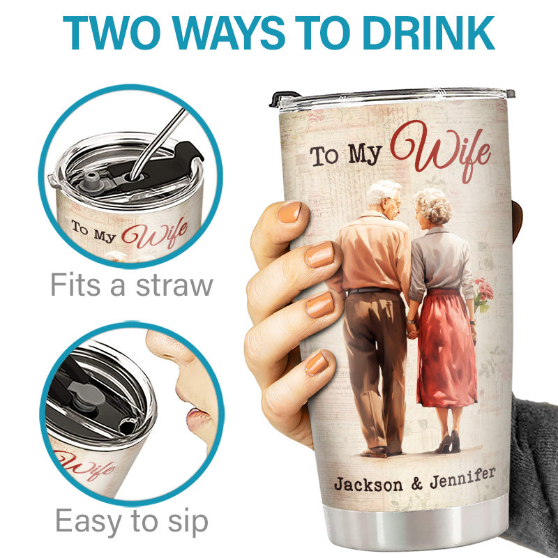 I Married You Because I Can't Live Without You - Couple Personalized Custom Tumbler - Gift For Husband Wife, Anniversary