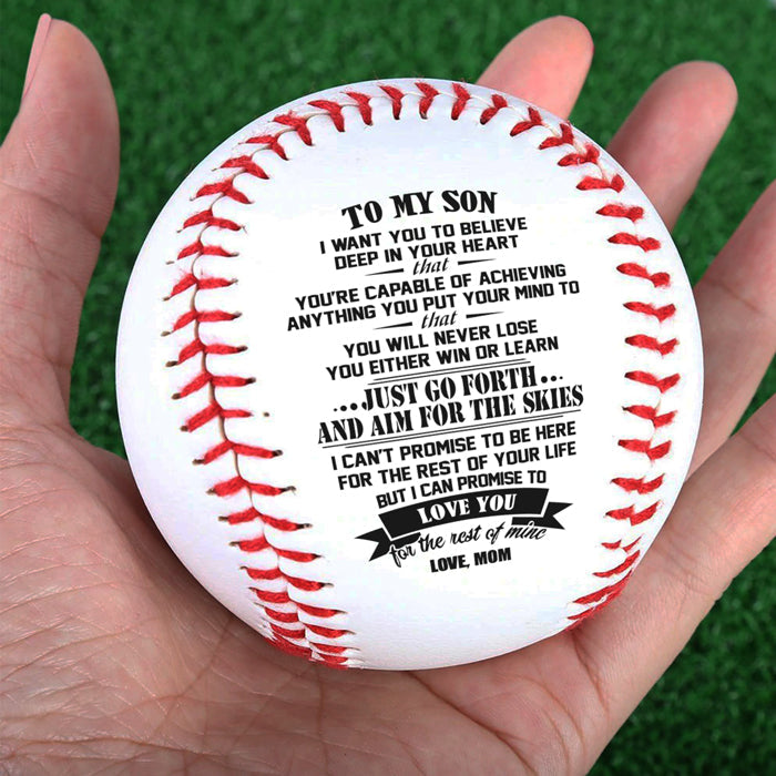 I Want You To Believe Deep In Your Heart - Family Baseball - Gift For Son From Mom