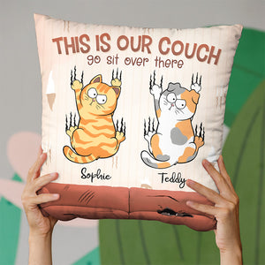 La vie est meilleure sur le canapé - Coussin personnalisé pour chat - Cadeau de Noël pour les propriétaires et les amoureux des animaux