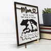 Mom You're The Piece That Holds Us Together - Family Personalized Custom 2-Layered Wooden Plaque With Stand - House Warming Gift For Mom, Grandma