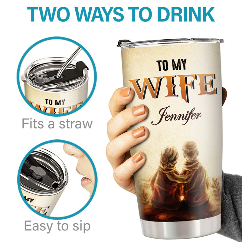 I Married You Because I Cannot Live Without You - Couple Personalized Custom Tumbler - Gift For Couple, Husband Wife, Anniversary, Engagement, Wedding, Marriage Gift