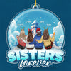 Because Of You I Laugh A Little Harder - Bestie Personalized Custom Ornament - Acrylic Custom Shaped - Christmas Gift For Best Friends, BFF, Sisters