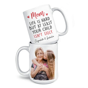 Custom Photo Treasured Moments Forever Linked - Family Personalized Custom Mug - Mother's Day, Gift For Mom