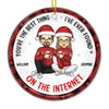 The Best Thing I've Ever Found - Couple Personalized Custom Ornament - Ceramic Round Shaped - Christmas Gift For Husband Wife, Anniversary