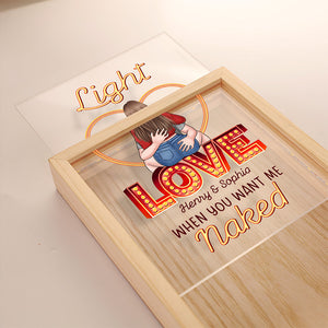 The First Time We Met - Couple Personalized Custom Frame Light Box - Gift For Husband Wife, Anniversary