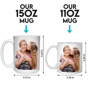Custom Photo Treasured Moments Forever Linked - Family Personalized Custom Mug - Mother's Day, Gift For Mom