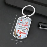 Custom Photo Carry You With Me Until I See You Again - Memorial Personalized Custom Keychain - Sympathy Gift For Mom, Grandma