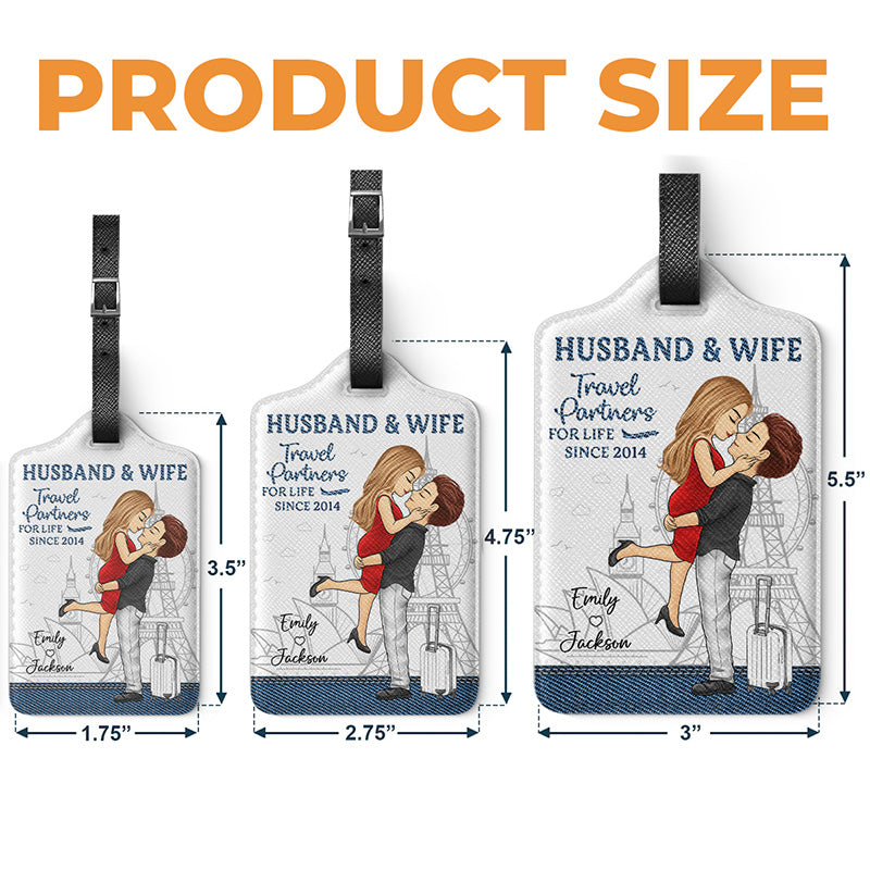 Our Love Story Is A Journey - Travel Personalized Custom Luggage Tag - Holiday Vacation Gift, Gift For Adventure Travel Lovers, Husband Wife, Anniversary