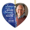 Custom Photo Not A Day Goes By That You‚re Not Missed - Memorial Personalized Custom Ornament - Ceramic Heart Shaped - Christmas Gift, Sympathy Gift For Family Members