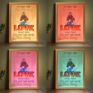 The First Time We Met - Couple Personalized Custom Frame Light Box - Gift For Husband Wife, Anniversary