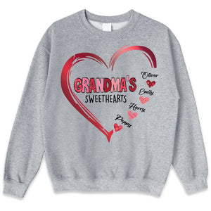 Grandma's Sweethearts - Family Personalized Custom Unisex T-shirt, Hoodie, Sweatshirt - Gift For Grandma