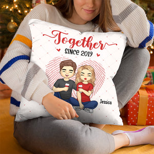 Tomber amoureux à nouveau - Coussin personnalisé pour couple - Cadeau pour mari et femme, anniversaire