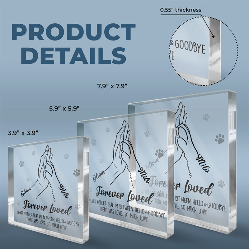 Talk To The Paw - Memorial Personalized Custom Square Shaped Acrylic Plaque - Sympathy Gift, Gift For Pet Owners, Pet Lovers
