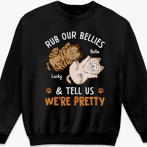 You Can Rub My Belly - Cat Personalized Custom Unisex T-shirt, Hoodie, Sweatshirt - Gift For Pet Owners, Pet Lovers