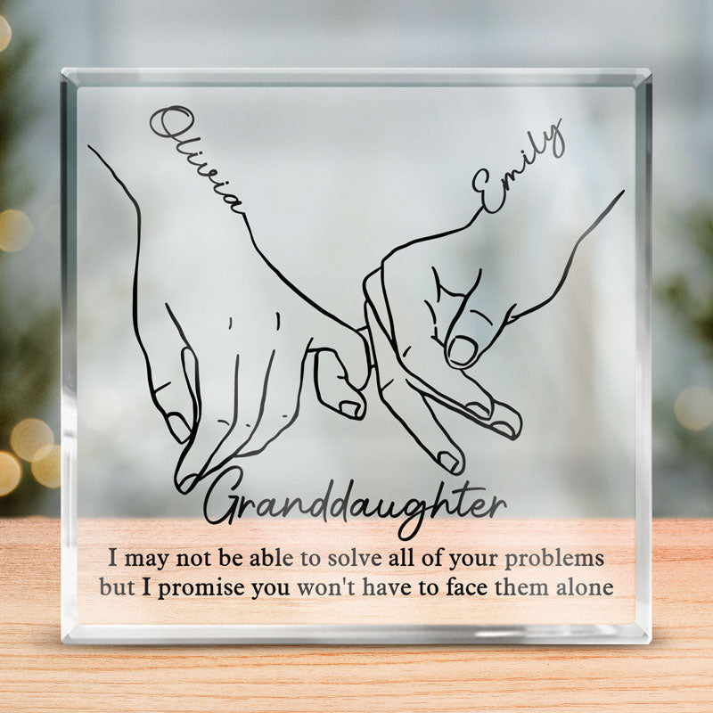 True Friends Are Great Riches - Bestie Personalized Custom Square Shaped Acrylic Plaque - Gift For Best Friends, BFF, Sisters