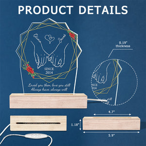 De notre premier baiser jusqu'à notre dernier souffle - Lampe LED 3D personnalisée pour couple - Cadeau pour mari et femme, anniversaire