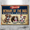 Warning Dogs Multiple Quotes - Funny Personalized Dog Metal Sign