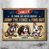Warning Dogs Multiple Quotes - Funny Personalized Dog Metal Sign